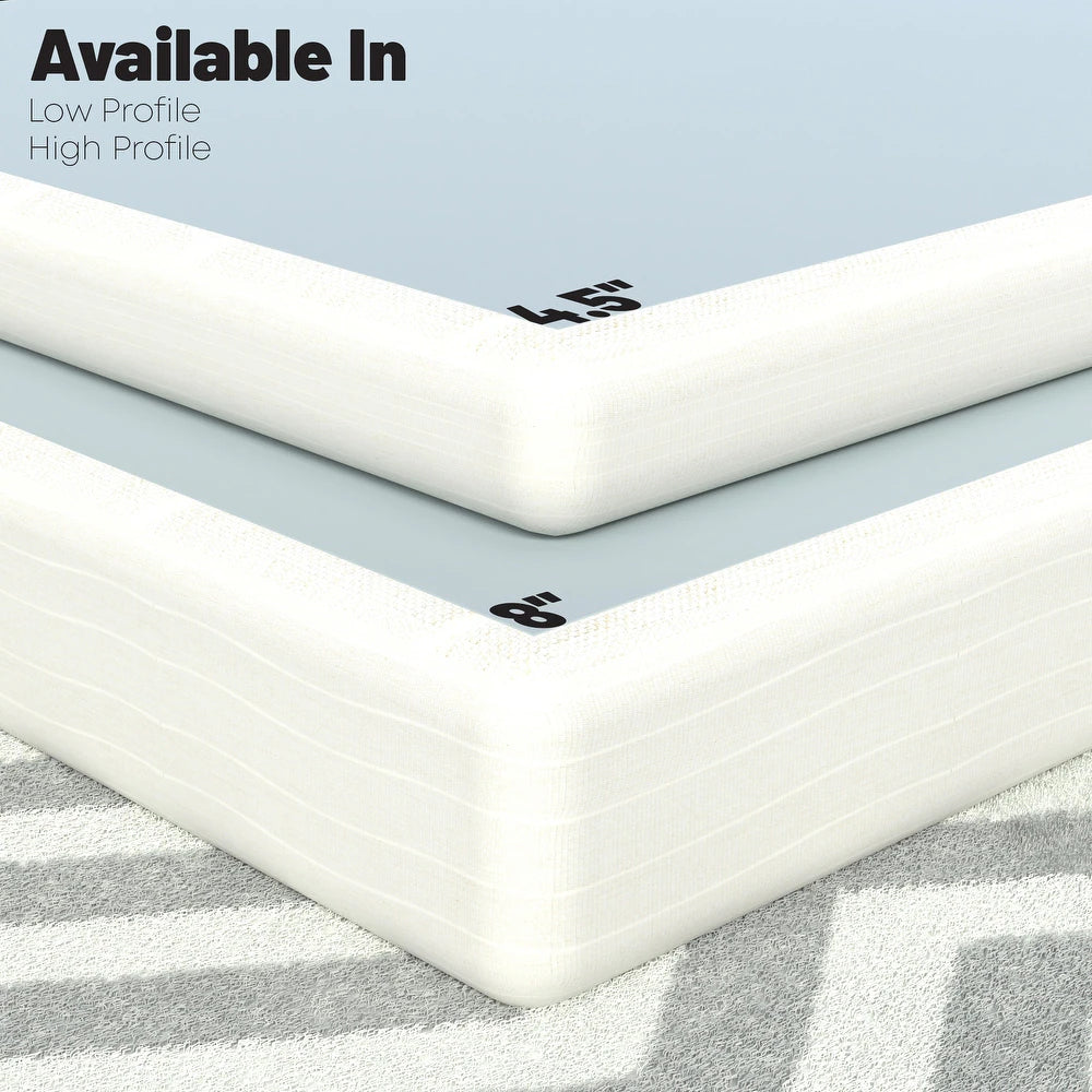 4.5-Inch & 8-Inch Sturdy Wood Box Spring for Mattress Support