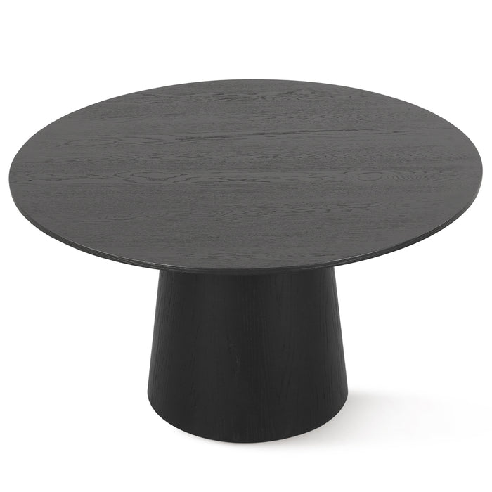 Orchid Solid Oak Wood Round Pedestal Dining Table