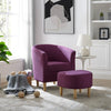 Oshagan Upholstered Armchair with Ottoman