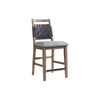 Oslo Counter Stool with Woven Back and 4 Legs, Weathered Chestnut, Set of 2