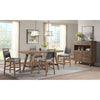 Oslo Counter Stool with Woven Back and 4 Legs, Weathered Chestnut, Set of 2