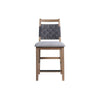 Oslo Counter Stool with Woven Back and 4 Legs, Weathered Chestnut, Set of 2