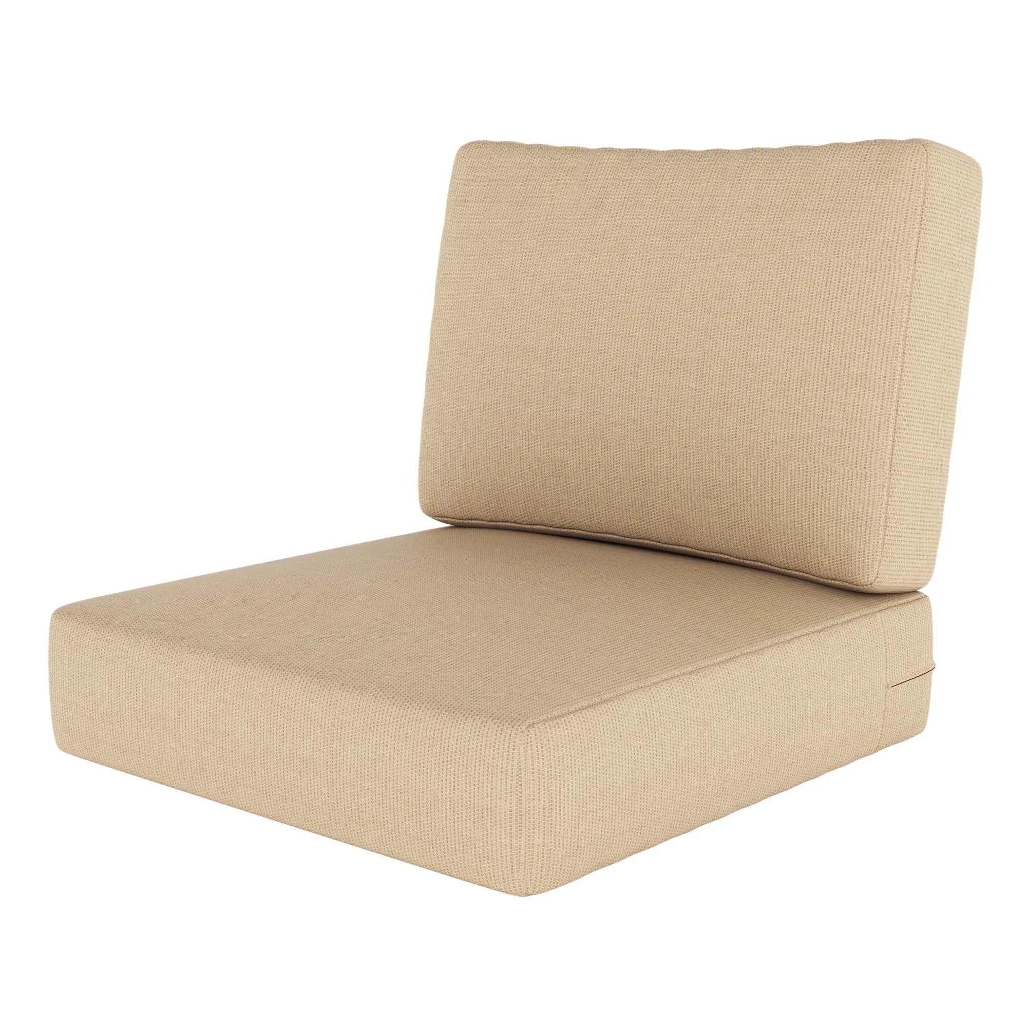 Outdoor Spectrum Sand Tan Beige Seat/Back Lounge Chair Cushion Covers