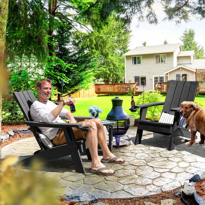 Black Outdoor Adirondack Chair