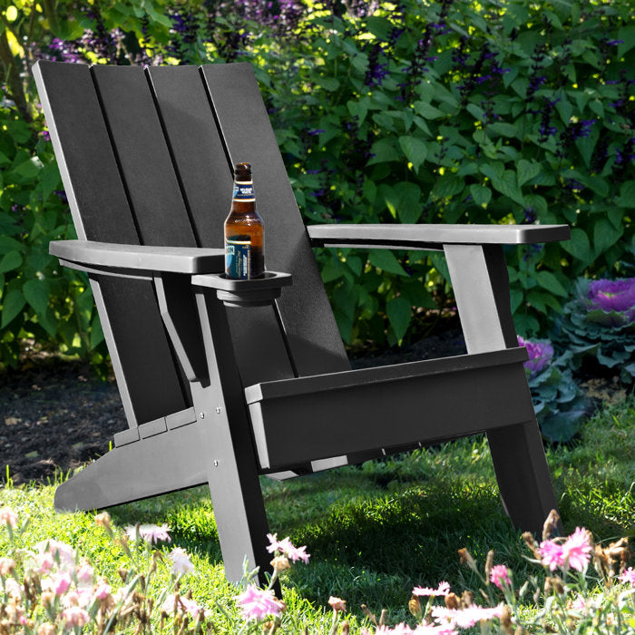 Black Outdoor Adirondack Chair