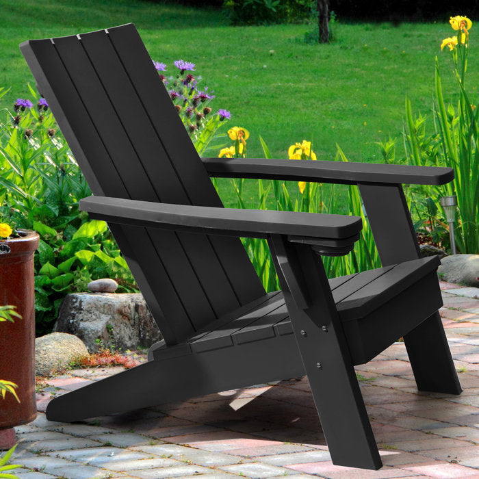 Black Outdoor Adirondack Chair