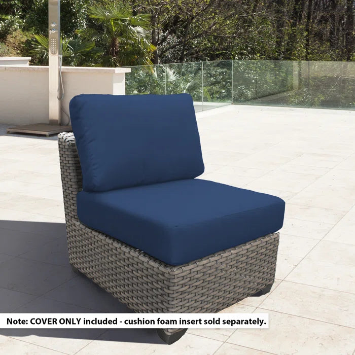 Outdoor Armless Sectional Sofa Chair Cushion Slipcovers