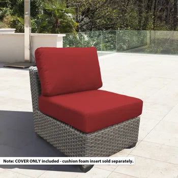 Outdoor Armless Sectional Sofa Chair Cushion Slipcovers for Thick Cushions