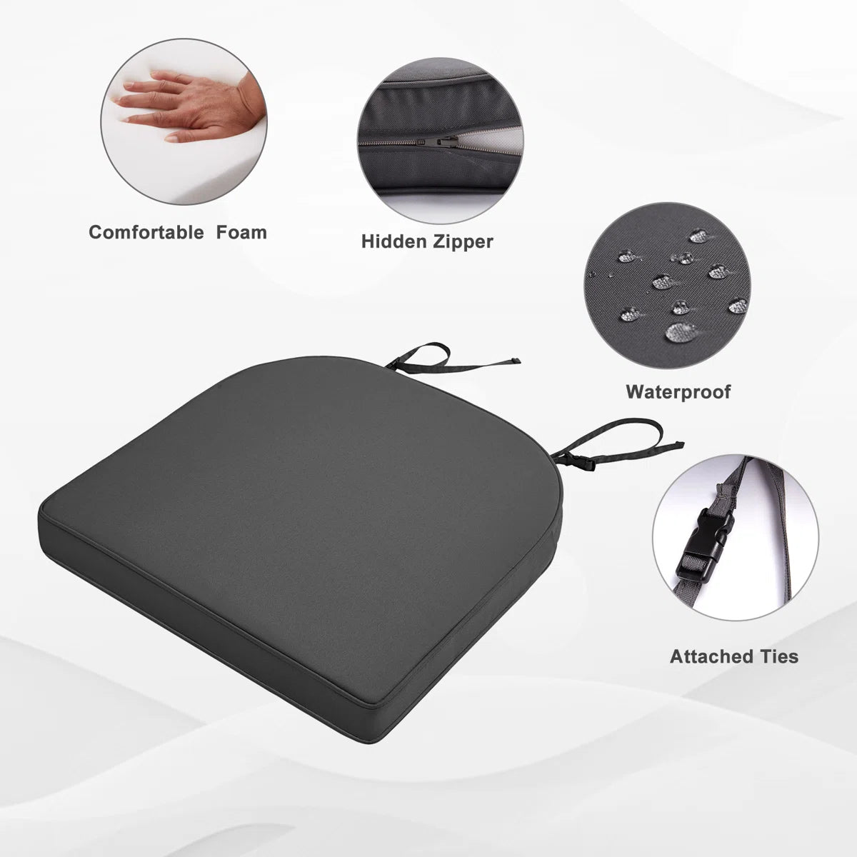 Outdoor/Indoor Replacement Dining Chair Seat Cushion