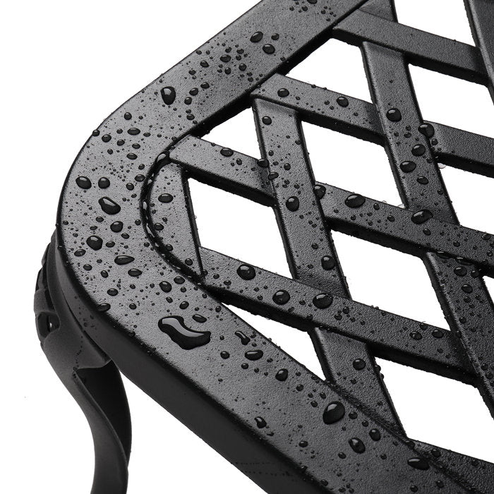 Black Outdoor Metal Chaise Lounge