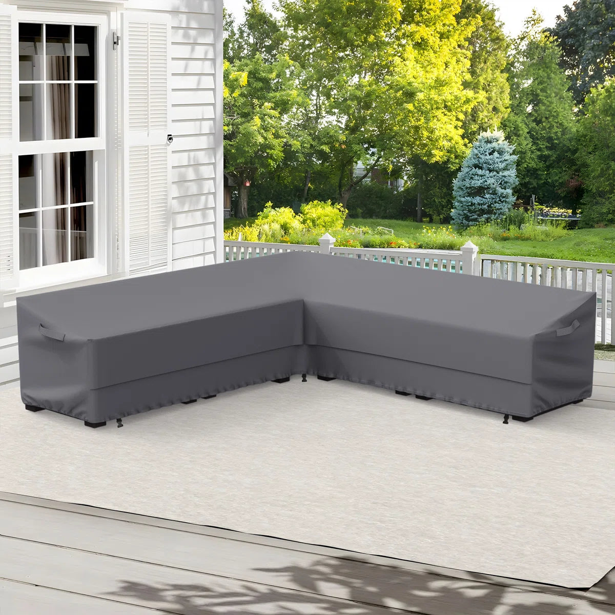 Outdoor Sectional Sofa Cover Waterproof V Shaped Patio Furniture Covers