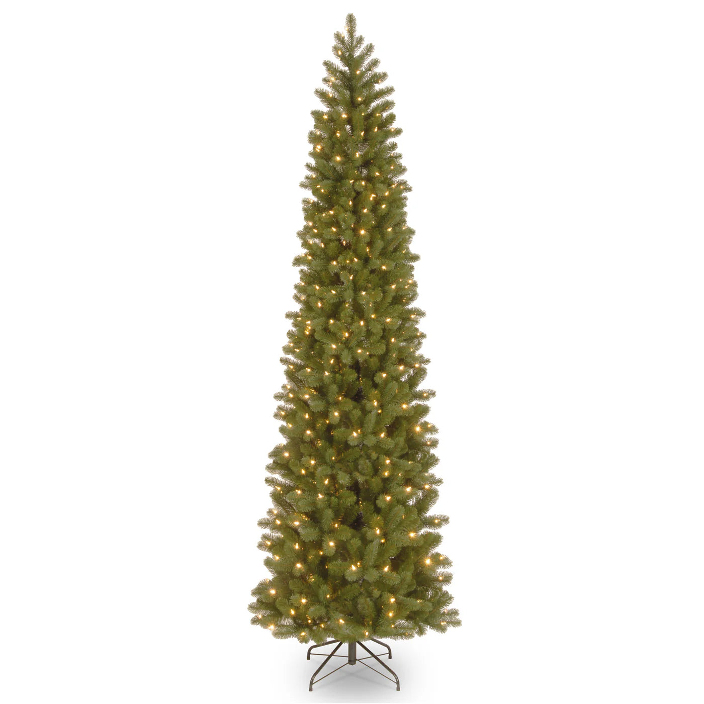 Pre-Lit Downswept Douglas Fir Pencil Slim Tree with Clear Lights