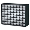 Akro-Mils Polystyrene Drawer Bin Cabinet, 64 Drawers, Black