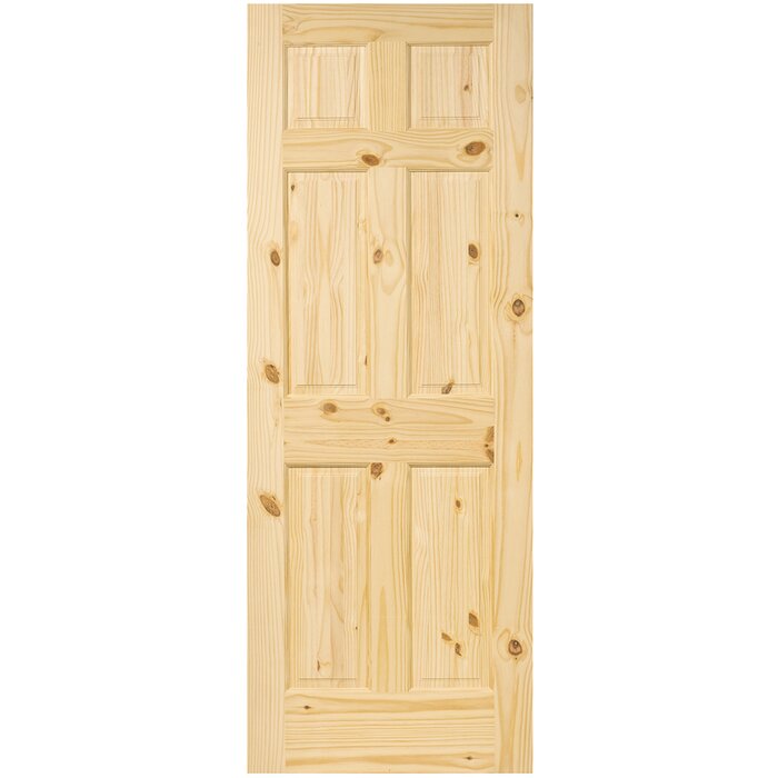 Paneled Solid Wood Unfinished Colonial Standard Door