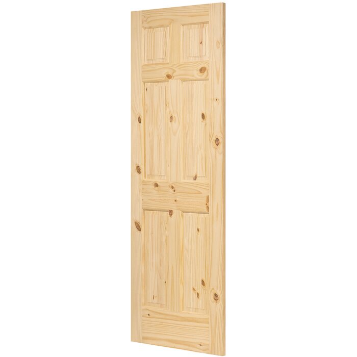 Paneled Solid Wood Unfinished Colonial Standard Door