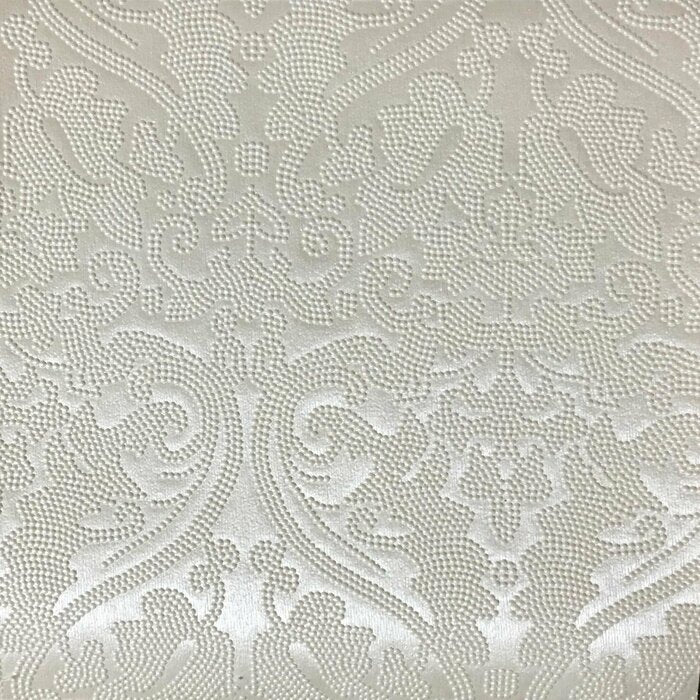 Pearl Parisian-Lyon Damask Pattern Vinyl Fabric