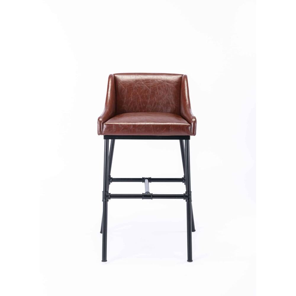 Parlor Adjustable Upholstered Bar Stool - Desert Red