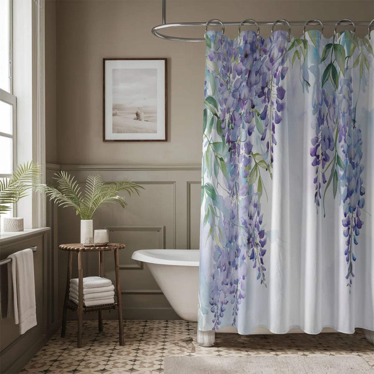 Pastel Flower Art - 1 Piece Standard Shower Curtain