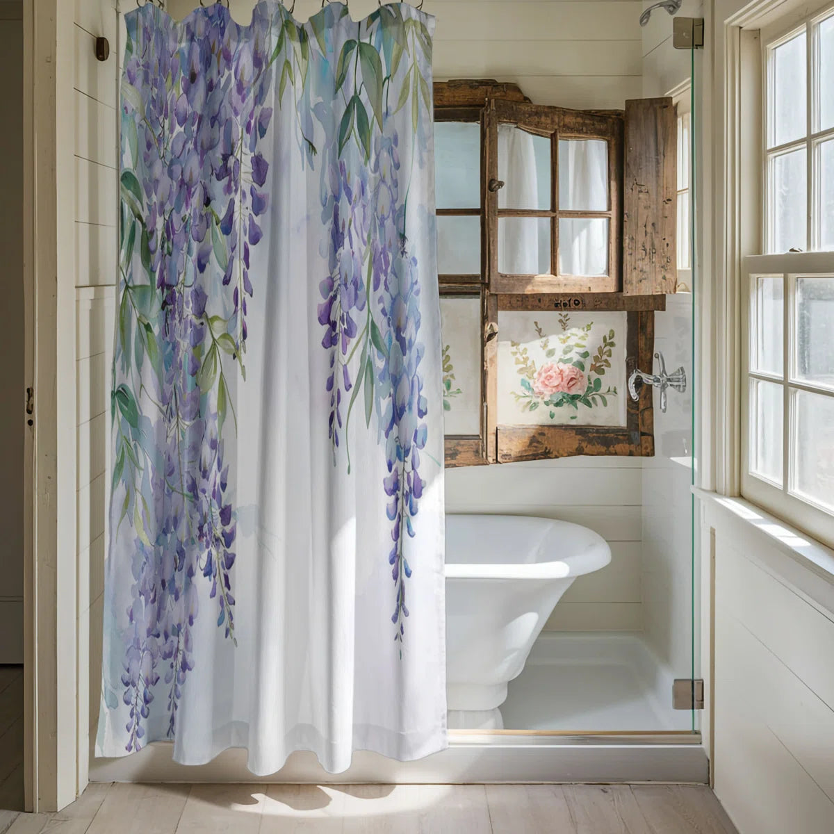 Pastel Flower Art - 1 Piece Standard Shower Curtain