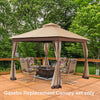 Beige Patio Gazebo Replacement Canopy, (Set of 2)
