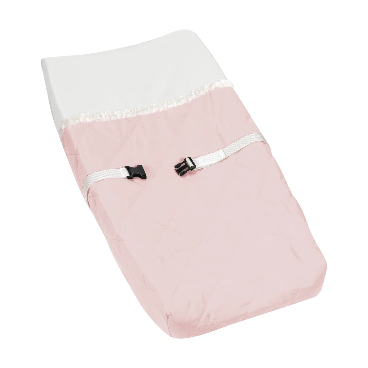 Pink and Off White Boho Chic Modern Pastel Changing Pad Cover