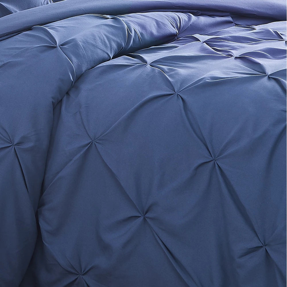 3 Piece Duvet Cover Set - King - Cal King - Dark Blue