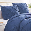 3 Piece Duvet Cover Set - King - Cal King - Dark Blue