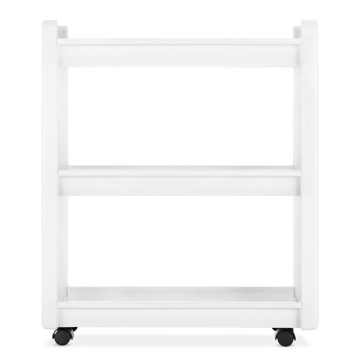 Plastic Free-Standing Laundry Cart with Wheels