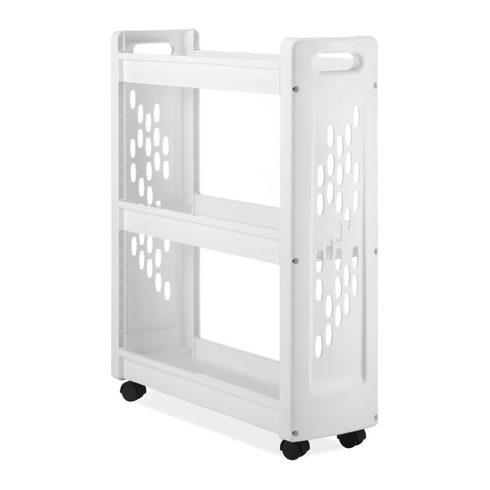 Plastic Free-Standing Laundry Cart with Wheels