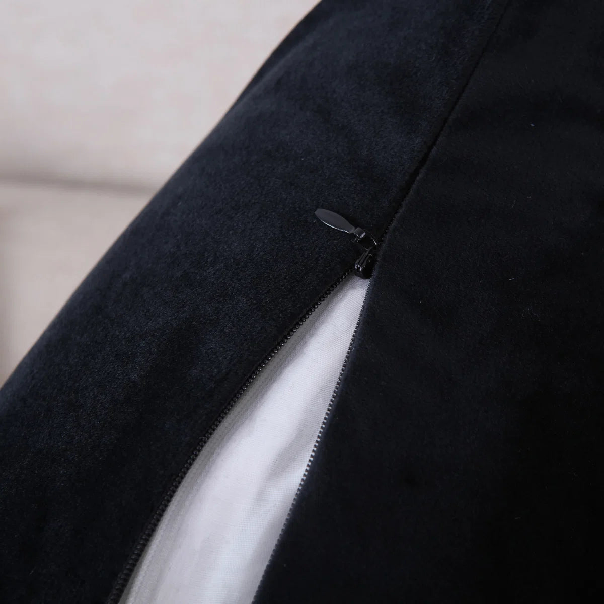 Pleated Square Polyester Velvet Pillow Cover (Set of 2)