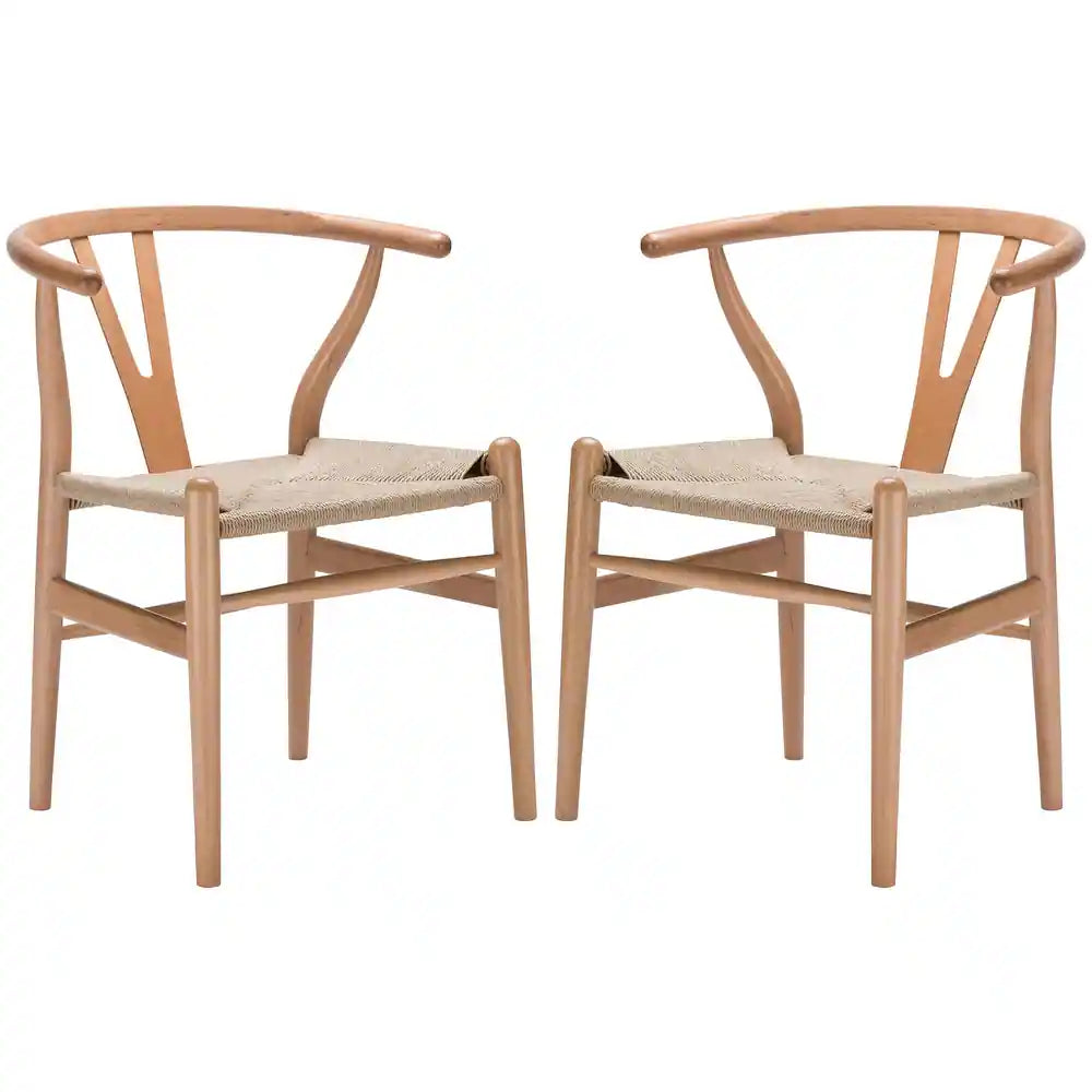 Weave Chairs - Solid Wood Frame (Set of 2) - Natural