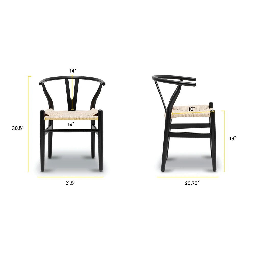 Weave Chairs - Solid Wood Frame (Set of 2)