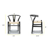 Weave Chairs - Solid Wood Frame (Set of 2) - Black