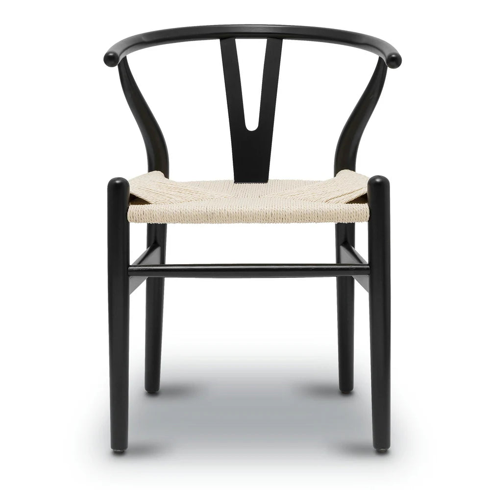 Weave Chairs - Solid Wood Frame (Set of 2) - Black