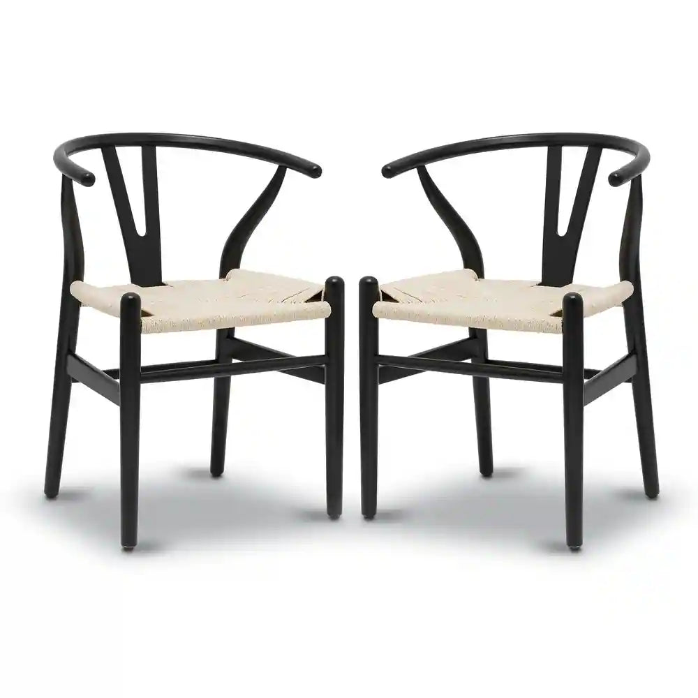 Weave Chairs - Solid Wood Frame (Set of 2)