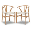 Weave Chairs - Solid Wood Frame (Set of 2) - Natural