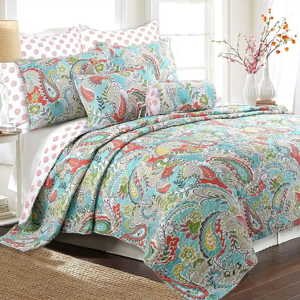 Bajada Paisley Reversible 3-piece Quilt Set - King