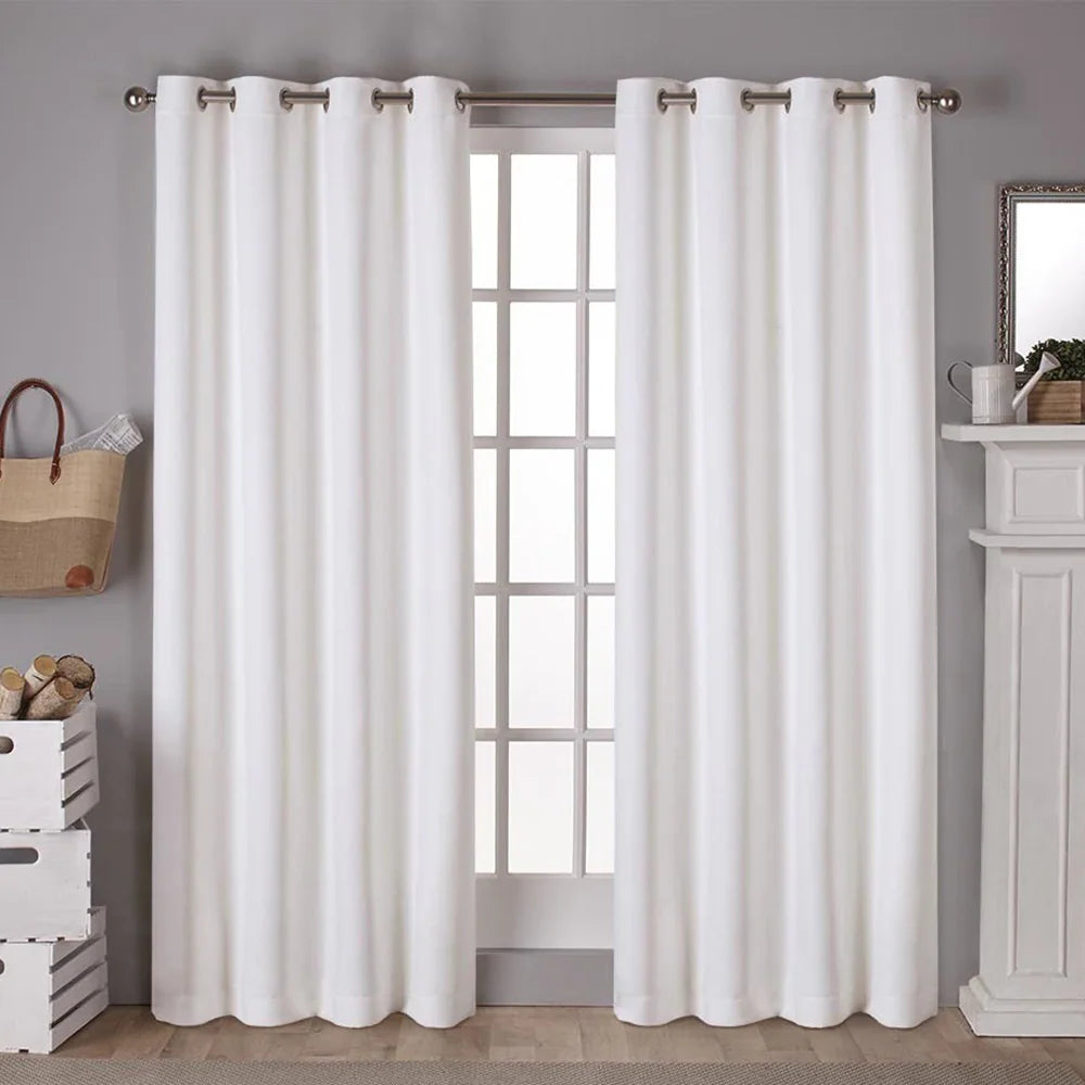 Boosalis Sateen Twill Blackout Curtain Panel Pair - Vanilla
