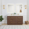 Porto 60'' Free Standing Double Bathroom Vanity with Quartz Top SHOWROOM ITEM