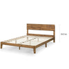 10-inch Wood Platform Bed with Headboard - King