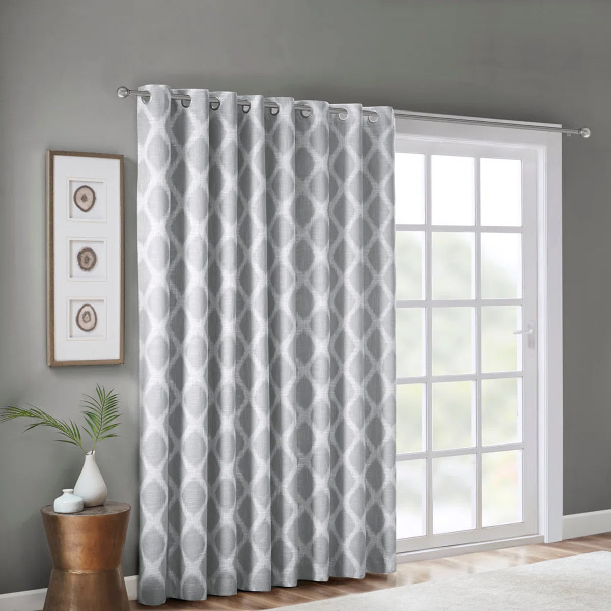 Printed Ikat Blackout Patio Curtain 1-Piece