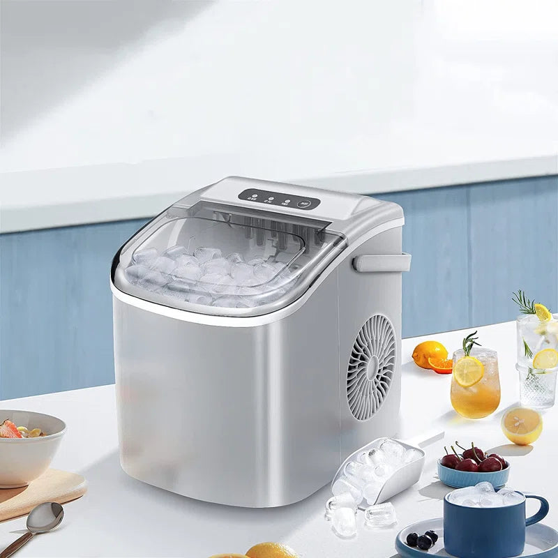Daily Production Bullet Ice Countertop Ice Maker, Self-Cleaning Ice Ma ...