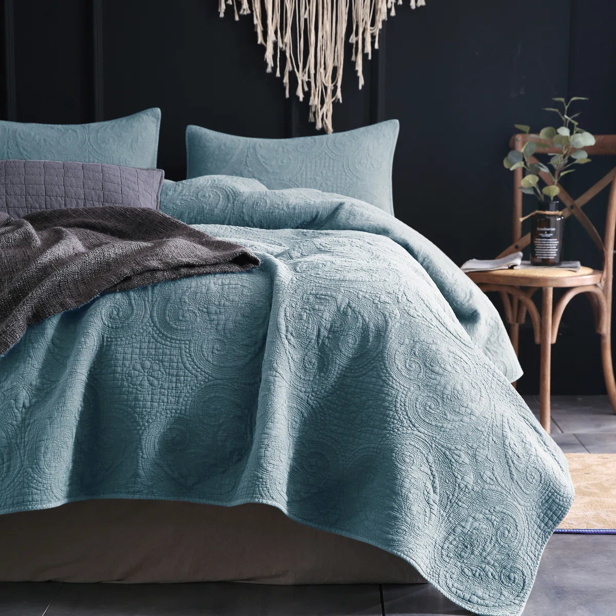 RH Traditional Cotton Plain Weave Quilt Set