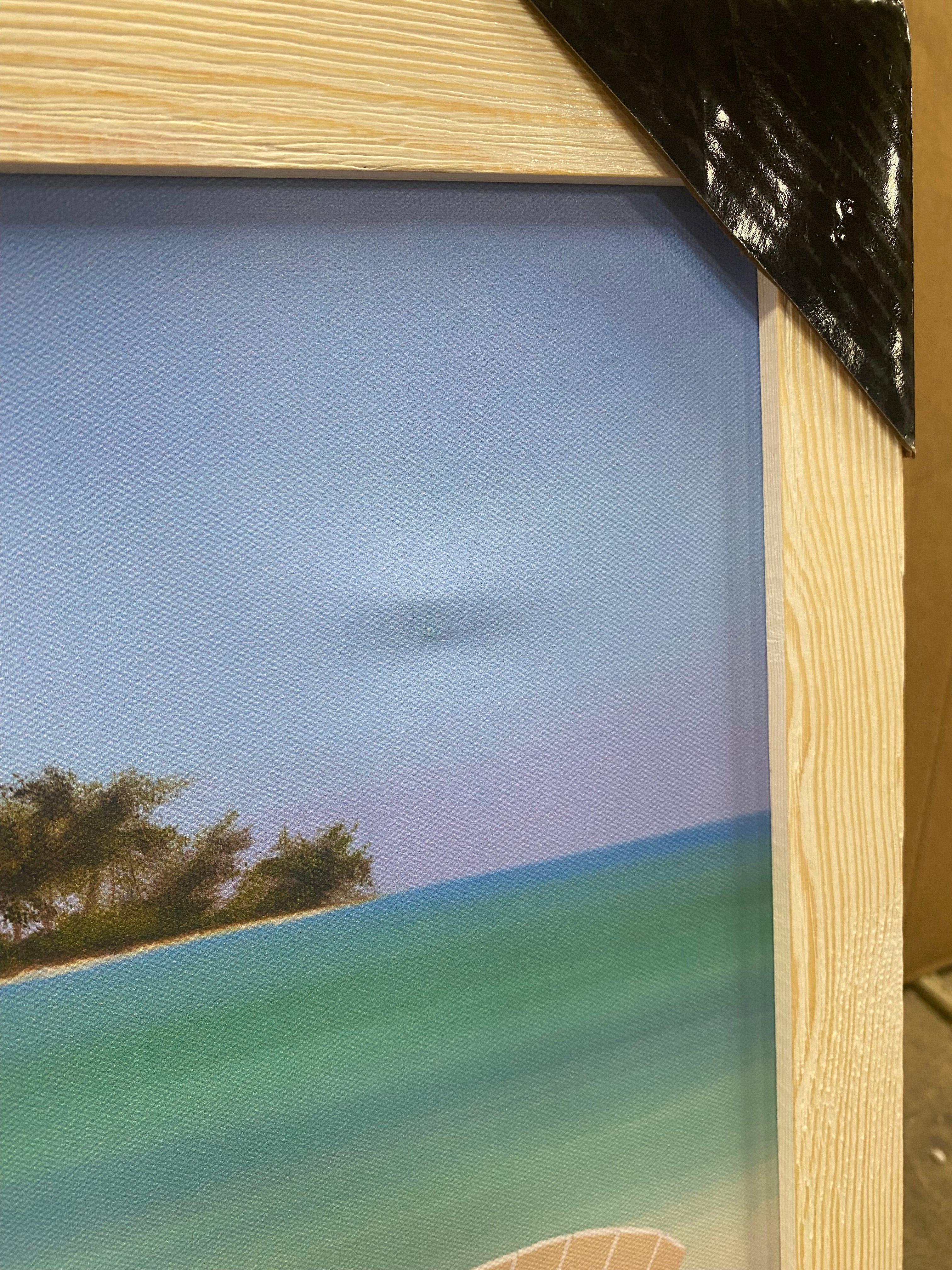 Beachfront Property Framed On Paper Painting