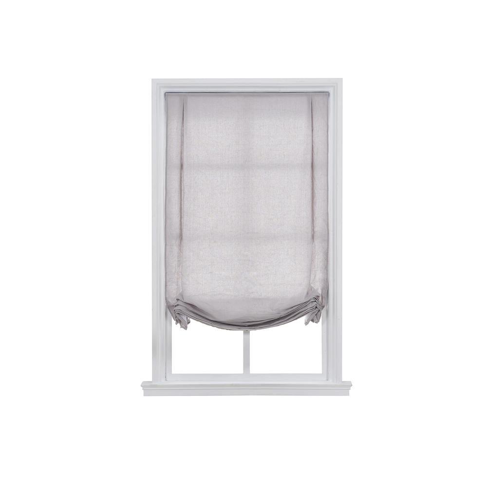 Cordless Gray Tulip Roman Shades