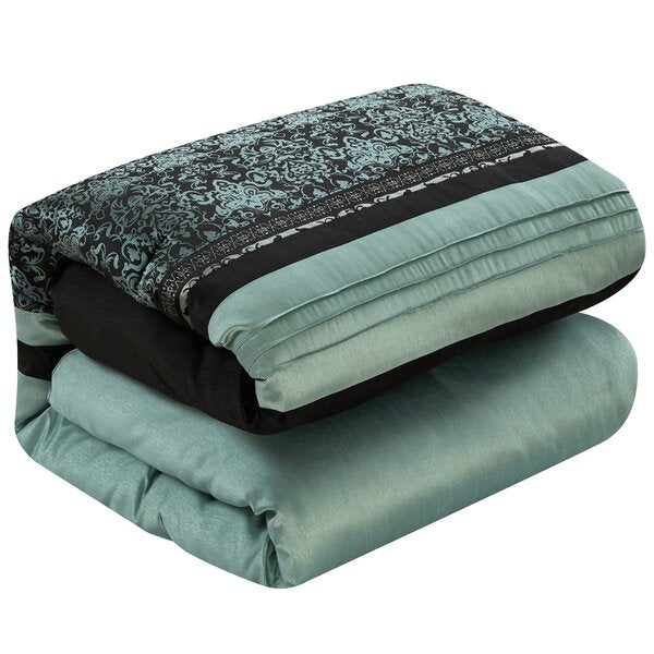 King Comforter + 6 Additional Pieces Ragsdale Damask Comforter Set