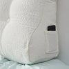White Rainha Polyester Backrest Rectangular Pillow Cover & Insert
