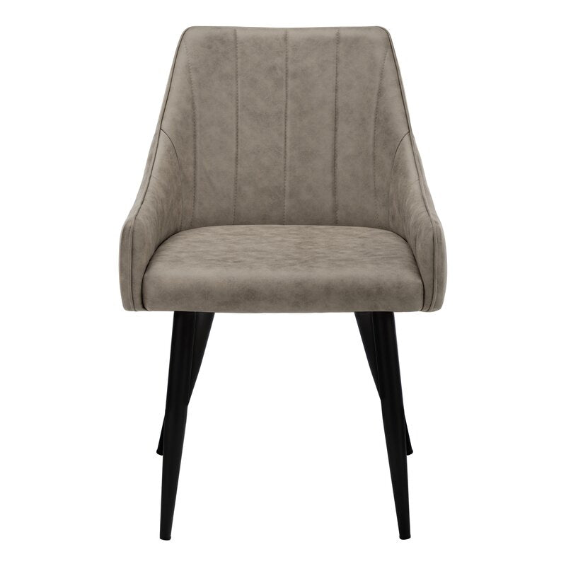 Beige Rainville Dining Chair, Side, Upholstered, Kitchen, Dining Room, Fabric, Metal (Set of 2)