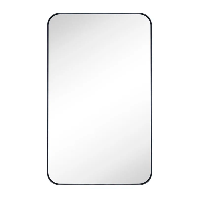 Black Recessed Framed Medicine Cabinet with Mirror and Adjustable Shelves