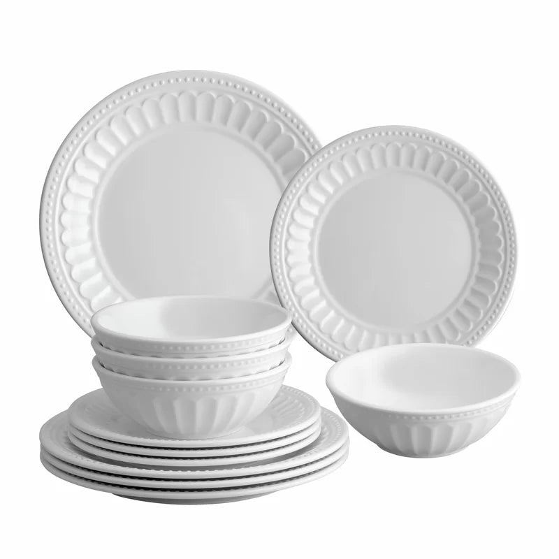 Remi 12 Piece Melamine Dinnerware Set - Service for 4